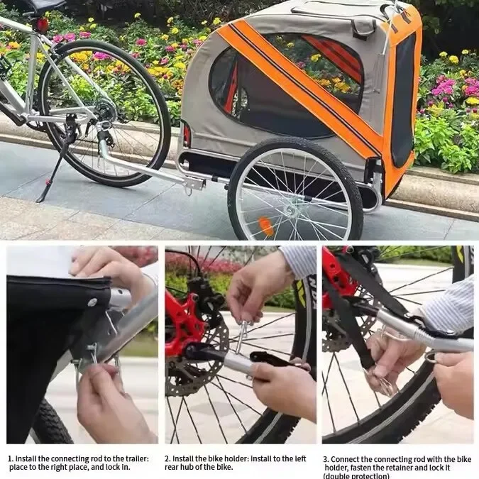 Bicycle rear trailer outdoor riding parent-child children hiking cart pet cat dog trailer bucket riding equipment