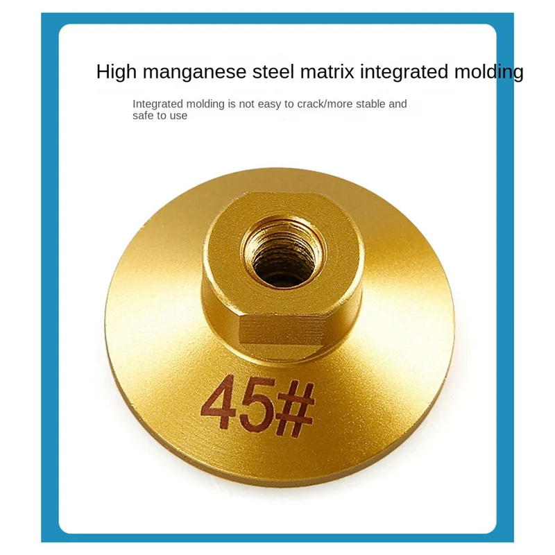 

A20F-45/60/100 Brazed Flat Grinding Head Abrasive Polishing Stone Marble Quartz Cobblestone Grind Sharp Efficient M10