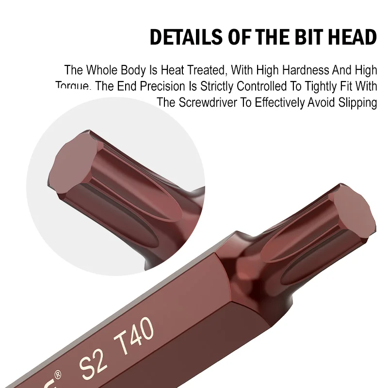 T20/25/30/40/45/50/55 10mm Shank Magnetic Hex Torx Screwdriver Bit S2 Steel Wind Cannon Electric Wrench Driver Tools - view 3