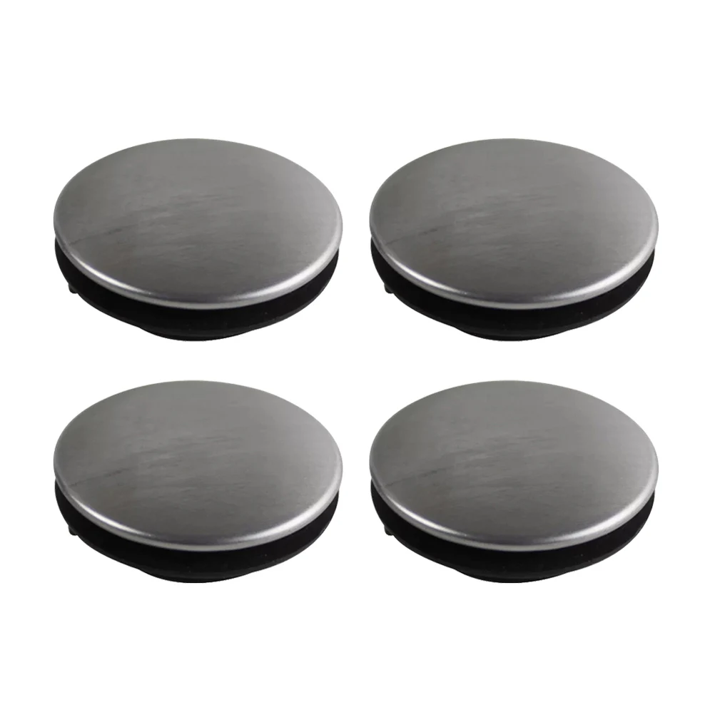 

4 Pcs Sink Hole Cap Cover Plug Kitchen Stainless Installation Parts Silver Faucet Lid