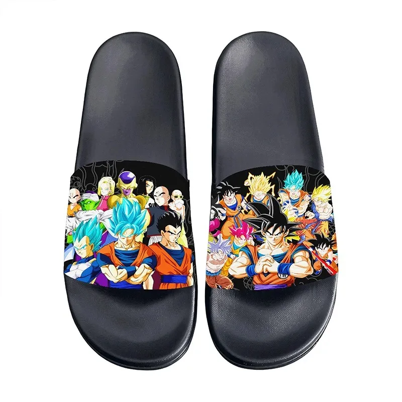 Dragon Ball Goku Vegeta Sayajins Casa Chinelos Sandálias Resistente ao Desgaste Mudo MaleSlippper Sapatos Casuais para Homens e Mulheres