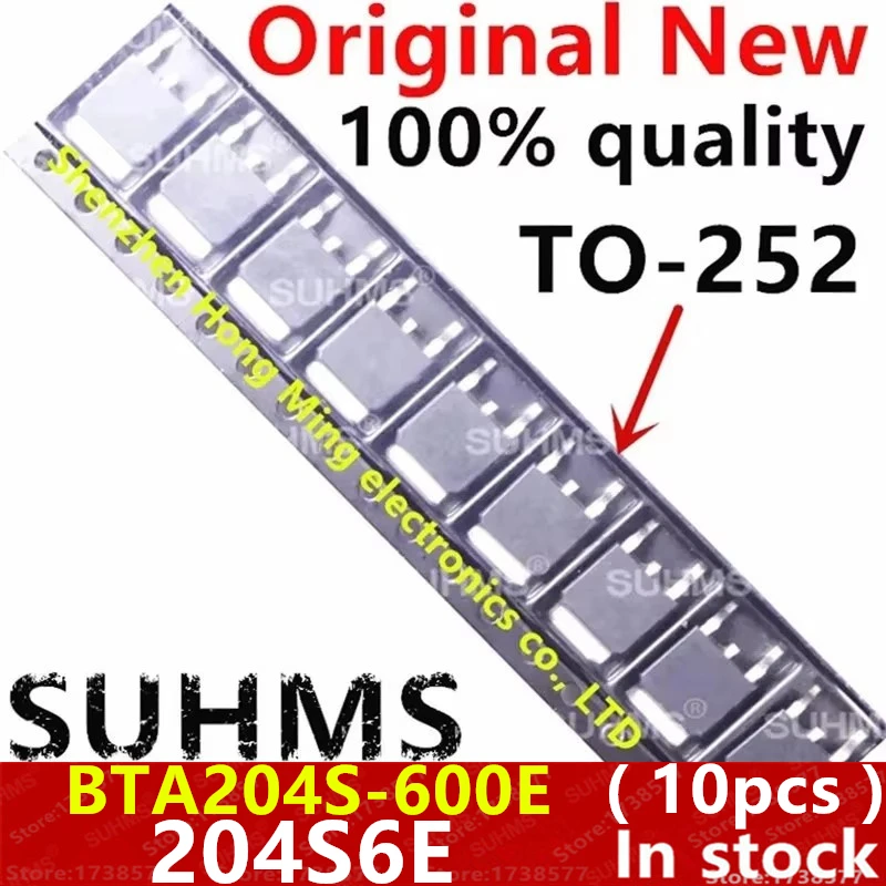 (10piece)100% New BTA204S-600E 204S6E TO-252 Chipset