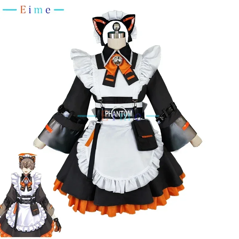 

Alban Knox Cosplay Costume Yutuber Vtuber Cosplay Suit Maid Dress Halloween Carnival Uniforms Party Clothing Custom Made