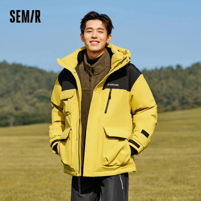 Semir-Chaqueta de plumón de ganso para hombre, abrigo resistente a la lluvia y al viento, a prueba de manchas y aceite, novedad de invierno, 2024