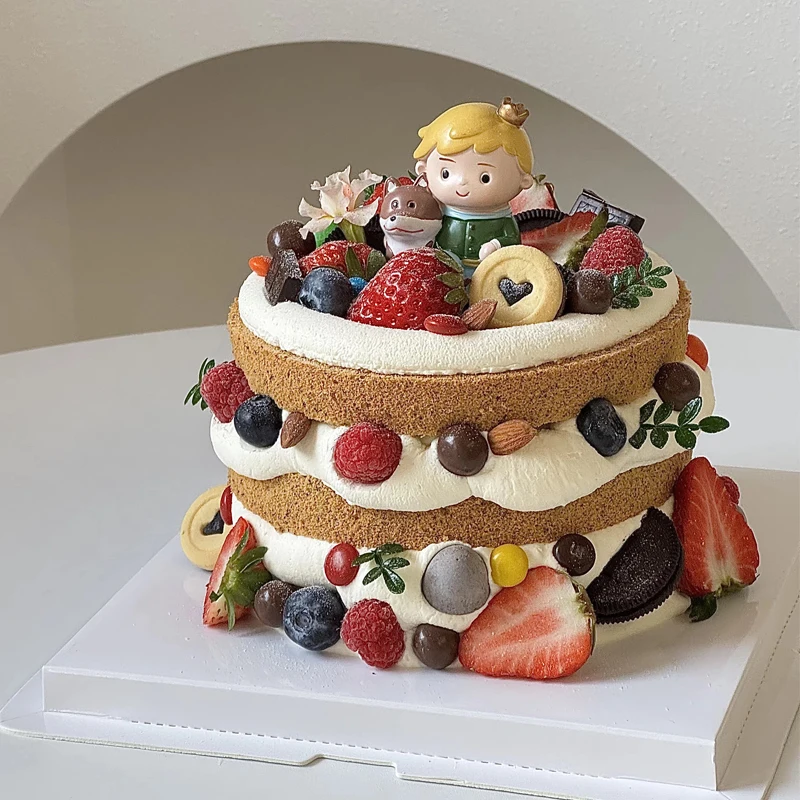 Pastel de Frutas del Principito para Niños y Niñas, Decoración de Pastel del Principito, Galletas Oreo