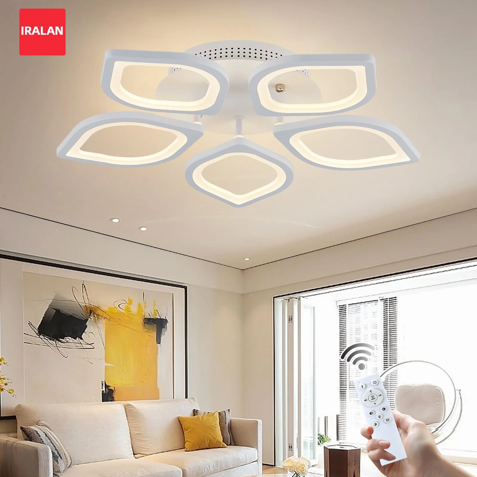 Indoor Ceiling Light Creative and Simple Acrylic Glossy Ceiling Chandelier Energy Saving Lighting Decoration Ceiling Lamp