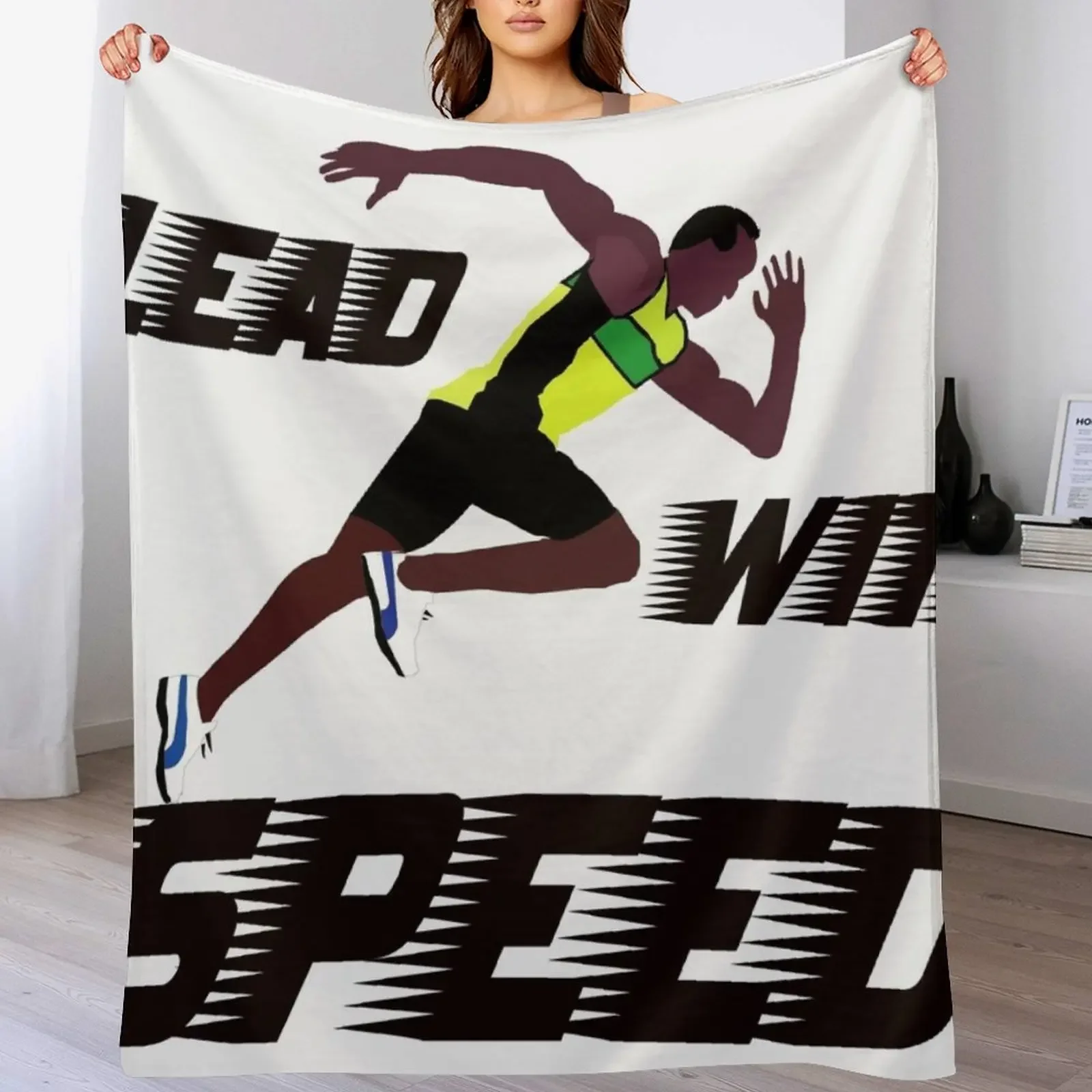 

Usain Bolt Lead With Speed Throw Blanket blankets and throws Sleeping Bag Blankets For Baby Moving Blankets