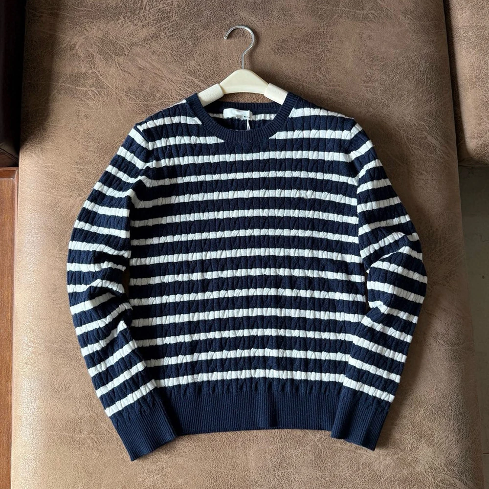 

Весенний новый модный женский вязаный свитер с круглым вырезом, повседневный топ с узором «косы», удобный, из мягкого материала, легко носить.