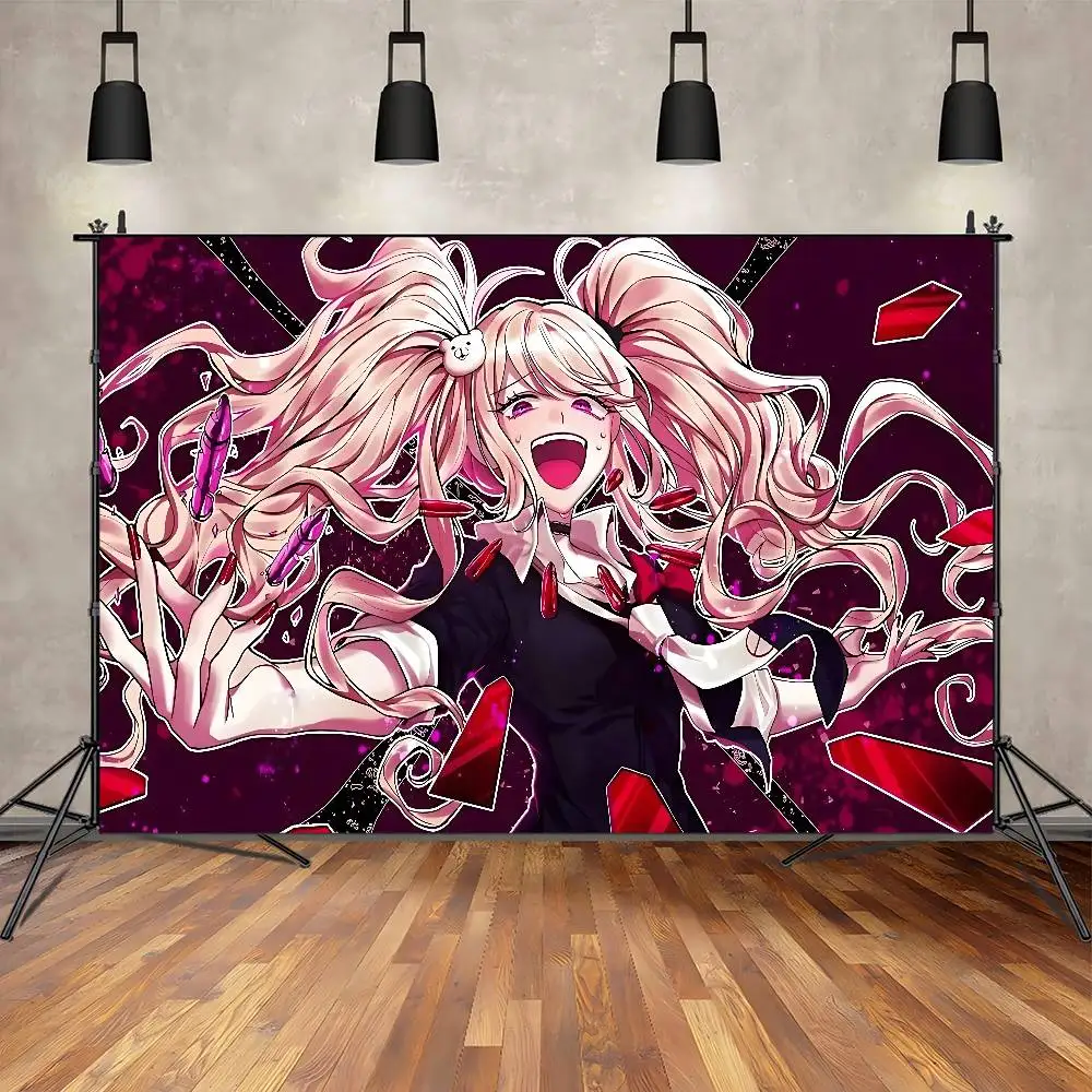 E-Enoshima-Junko موضوع حفلة خلفية القماش للفتيات زينة عيد ميلاد خلفية لالتقاط الصور