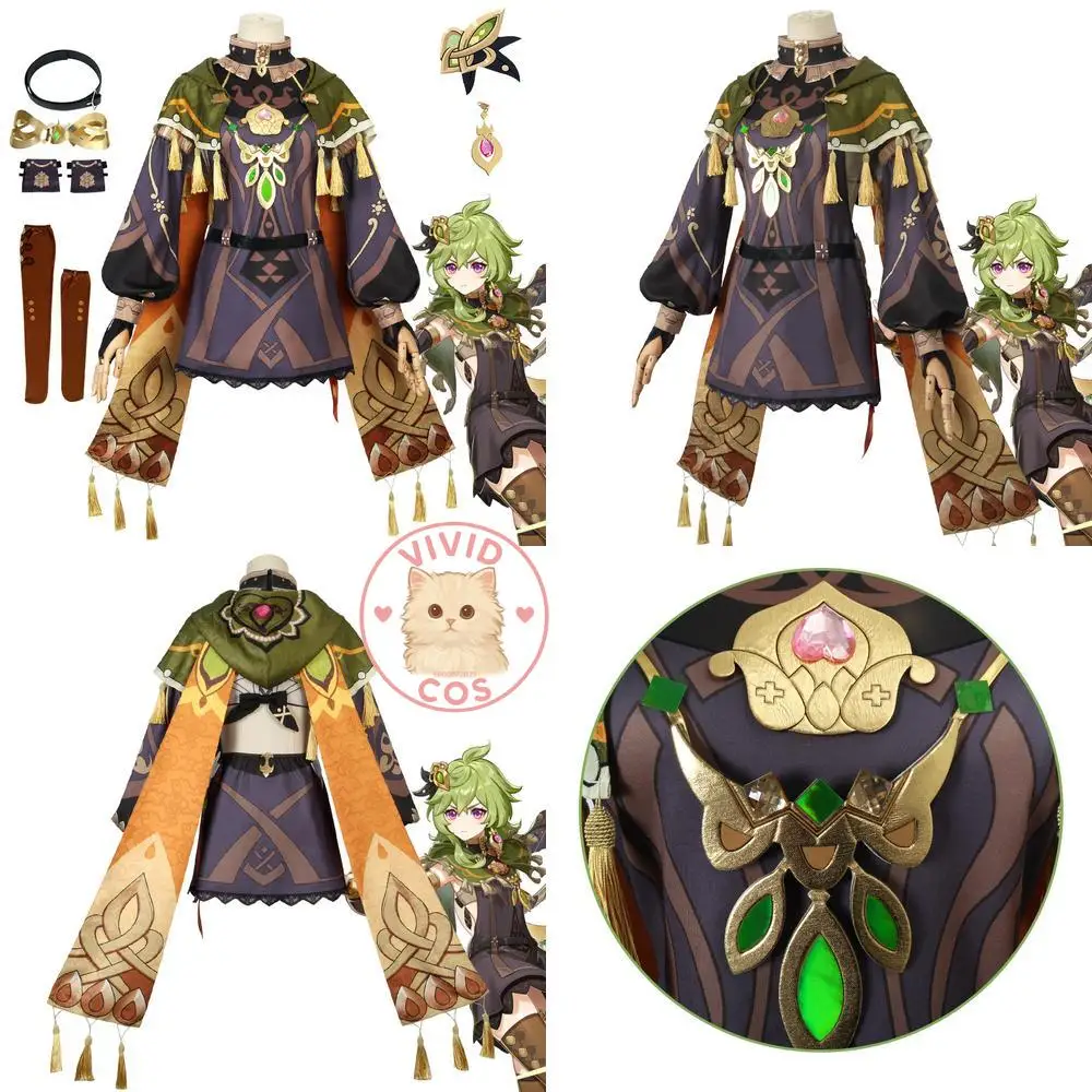 

Hottest Genshin Impact Cosplay Costume Game Anime Collei Role Playing Outfit Full Set for Women Comic Con Party Halloween Party