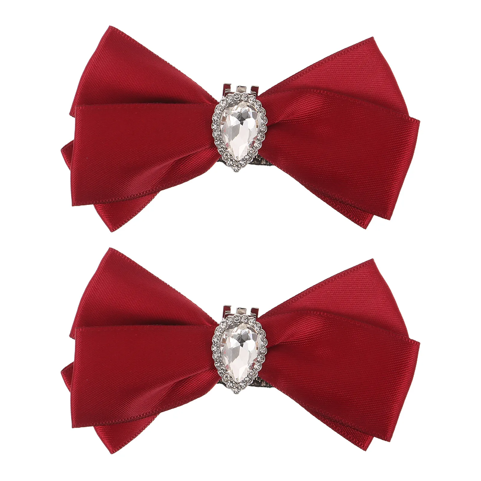 

1 пара красных бантов для обуви, роскошные декоративные клипсы для женских туфель на высоком каблуке, босоножек, аксессуары для праздничной и сценической обуви, элегантные