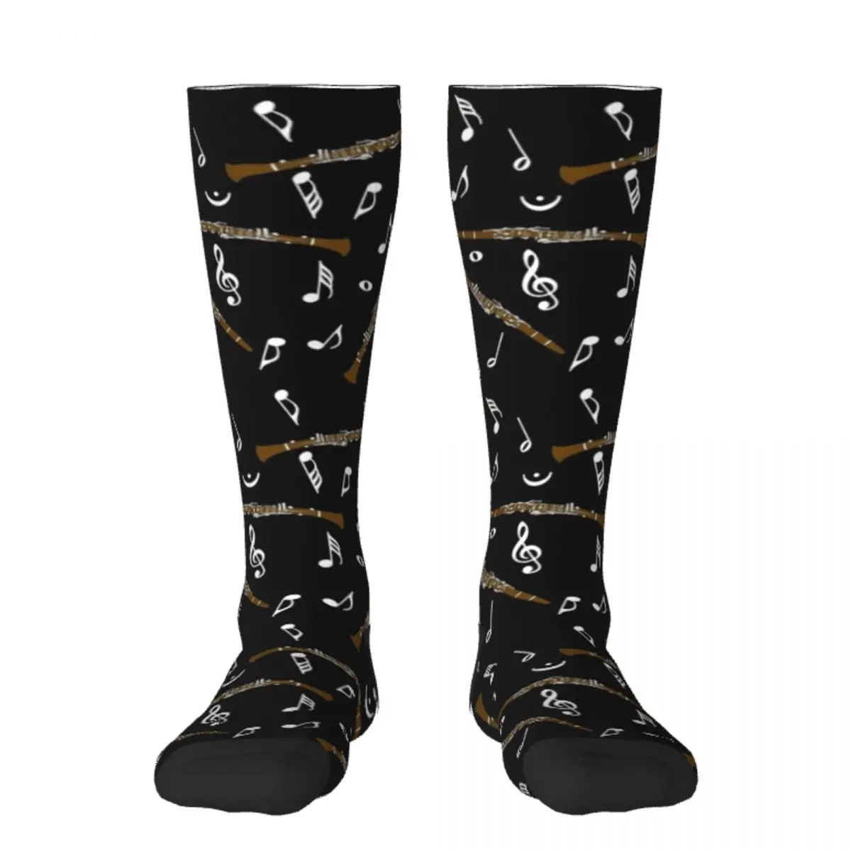 

Clarinet Music Note Pattern Socks Toe sports christmass gift anti-slip custom sports Man Socks Women's