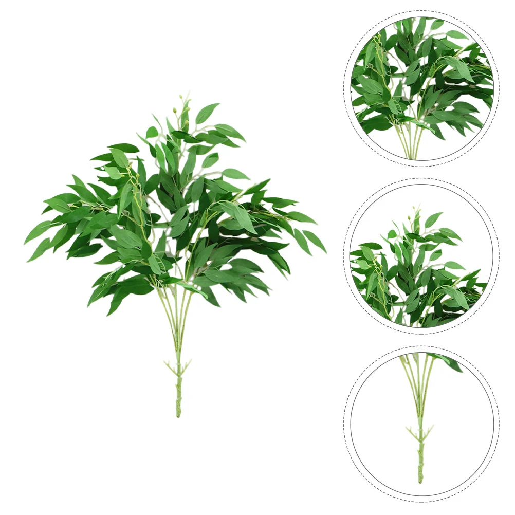 

2Pcs Faux Willow Branches Realistic Greenery for Home and Commercial Decor Fake Weeping Willow Faux Branches with Leaves