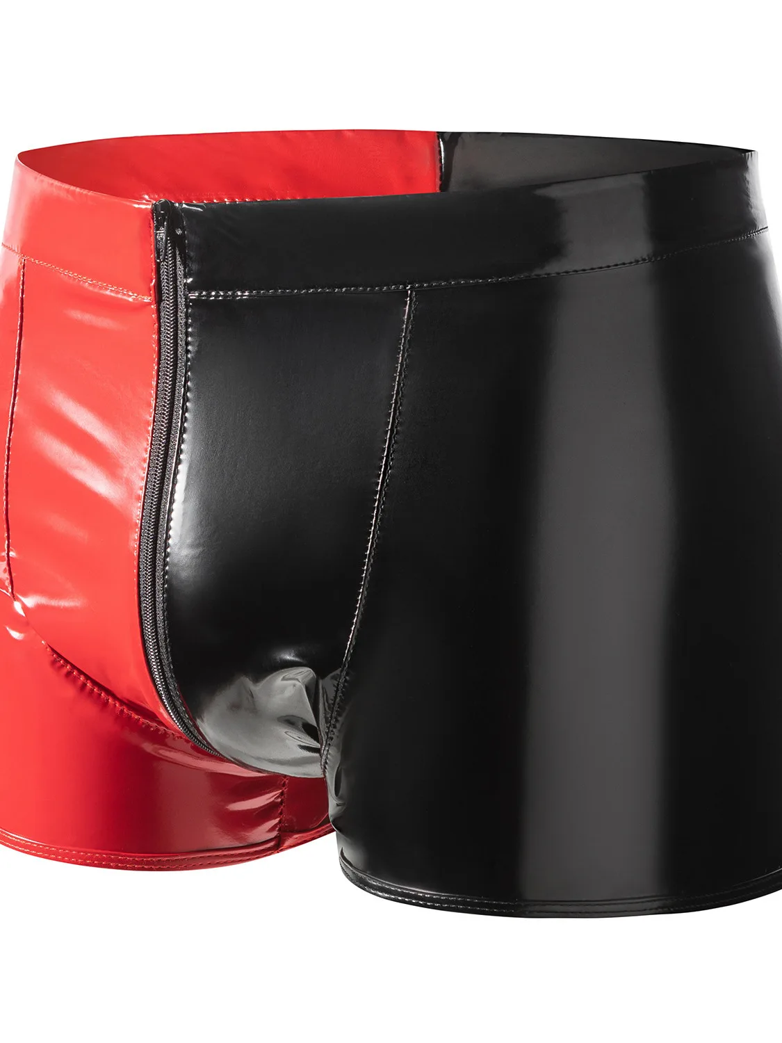 Short en cuir verni pour homme, taille haute, sexy, PVC, brillant, inodore, taille précise, Slim, EJ Calculator, nouveau, 2024