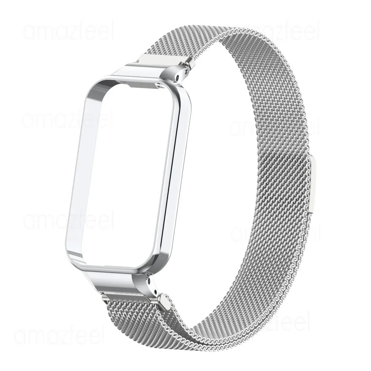 Stainless Steel Straps For Xiaomi Smart Band 8 Active Watchband Luxury Metal Wristbands Bracelet For Mi Band 8 Active Belt Strap