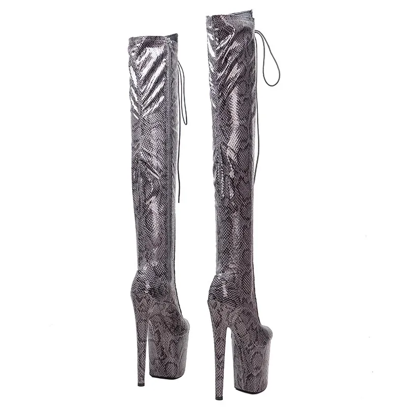 LAIJIANJINXIA New 20CM/8Inch PU Upper Women's Platform Party High Heels Modern Over The Knee Boots Pole Dance Shoes 325