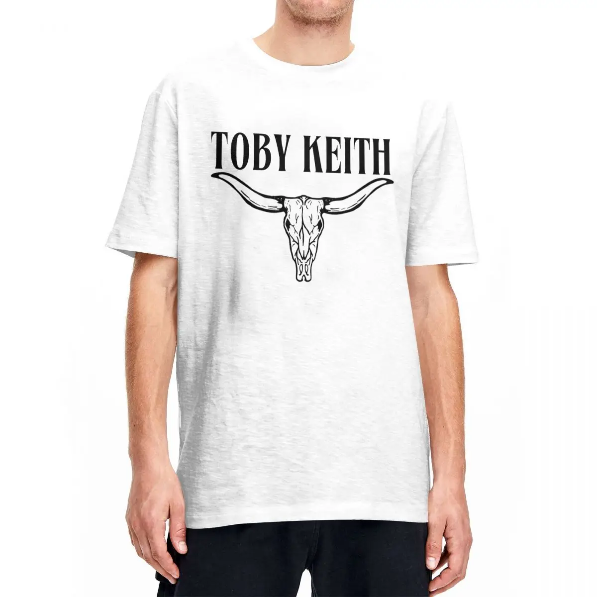 Funny Toby Keith Cowboy Tshirts Men Crewneck Short Sleeve Clothing 100%Cotton Summer Tops