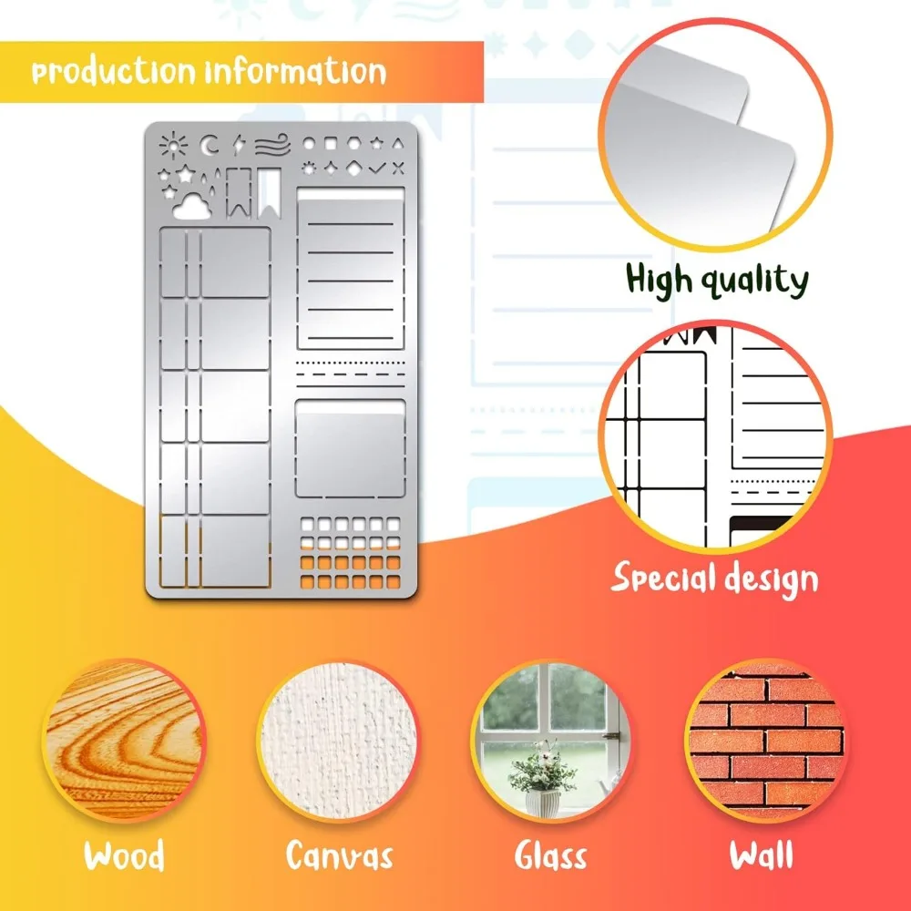 1 قطعة مجلة معدنية الاستنسل خمر الإطار خط الحدود الفولاذ نحت الرسومات حرق الخشب النقش وسكرابوكينغ 4x7 بوصة #3