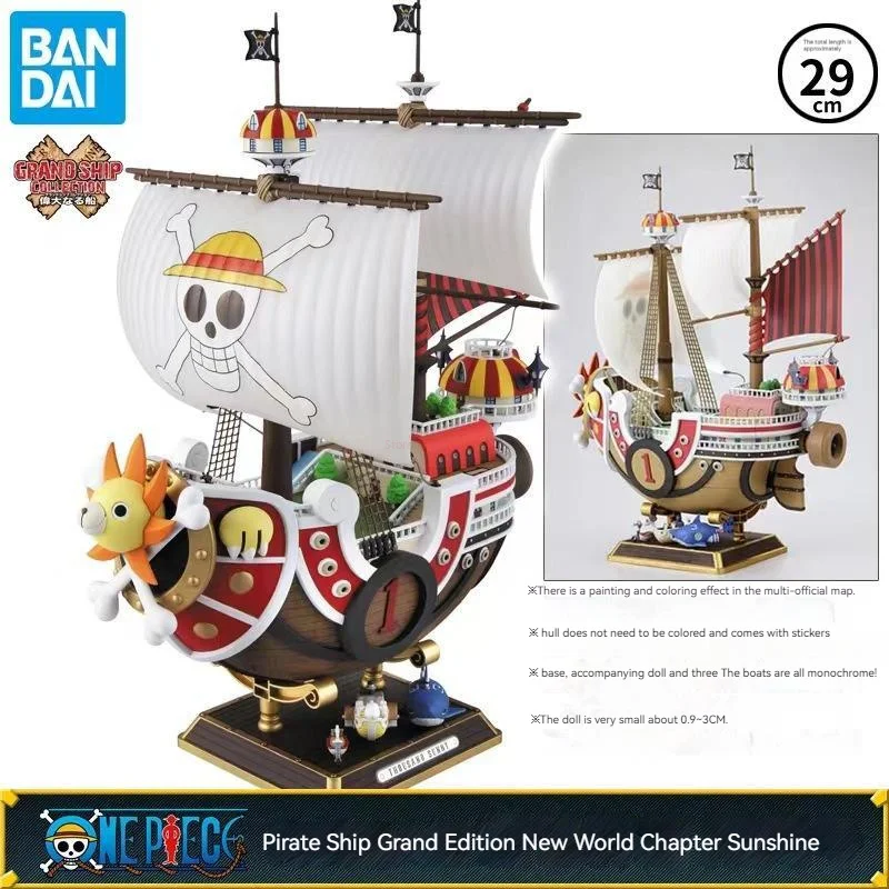 

One Piece Bandai Anime Thousand Sunny Going Merry Boat ПВХ Фигурка Коллекция Пиратская Модель Корабль Игрушка Сборка Рождества Gif