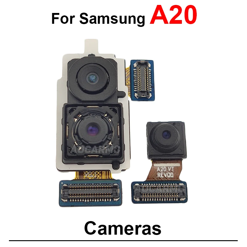 For Samsung Galaxy A52 A72 A51 A71 A80 A50 A40 A20 Front Facin + Back Macro Wide Telephoto Rear Camera Module Flex Repair Parts