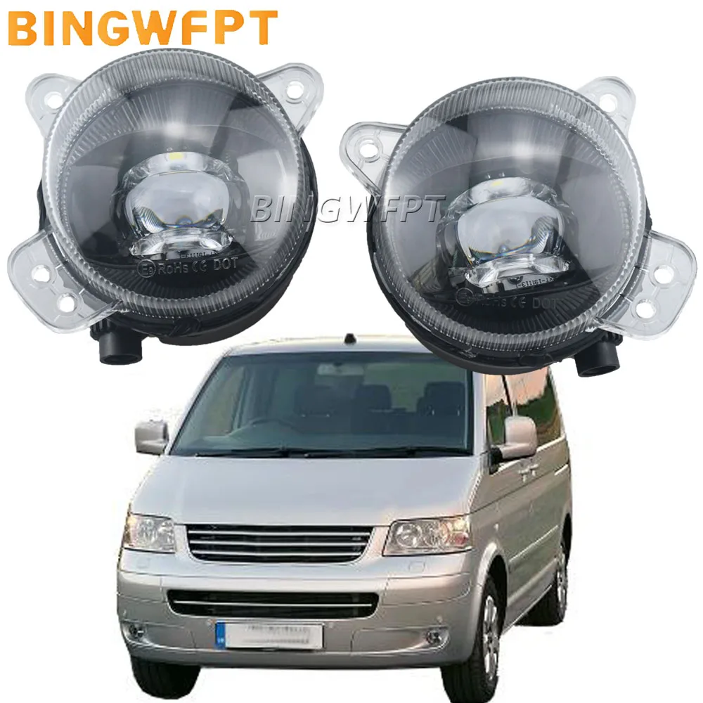 Fog Lamps Fog Light DRL 12V Car LED Lens Fog Driving Lamp For Volkswagen VW Transporter (T5) 2003 2004 2005 2006 2007 2008 2009