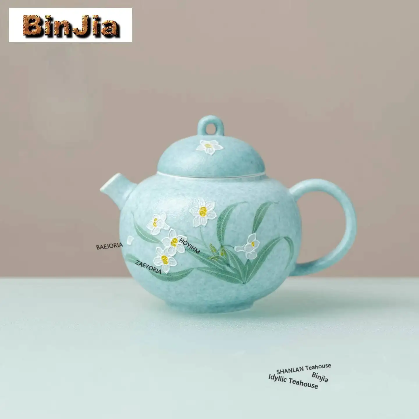 

145ml Hand-painted Daffodil Teapot Traditional Tea Infuser Pot Tea Brewing Kettle With Strainer Chinese Tea Set Collection