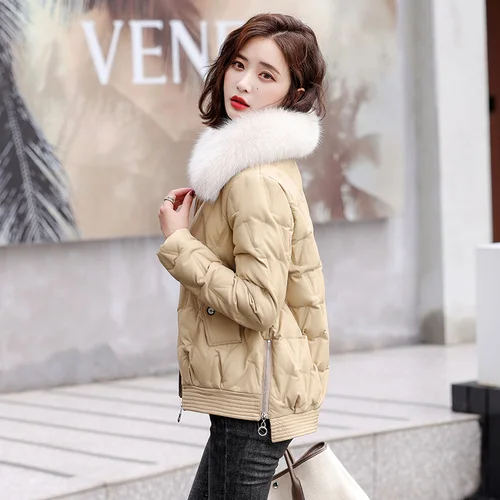 

Casual Genuine Leather Jacket Women Winter 2023 Real Fox Fur Collar Sheepskin Coats Female Chaquetas Para Mujer Gxy1238