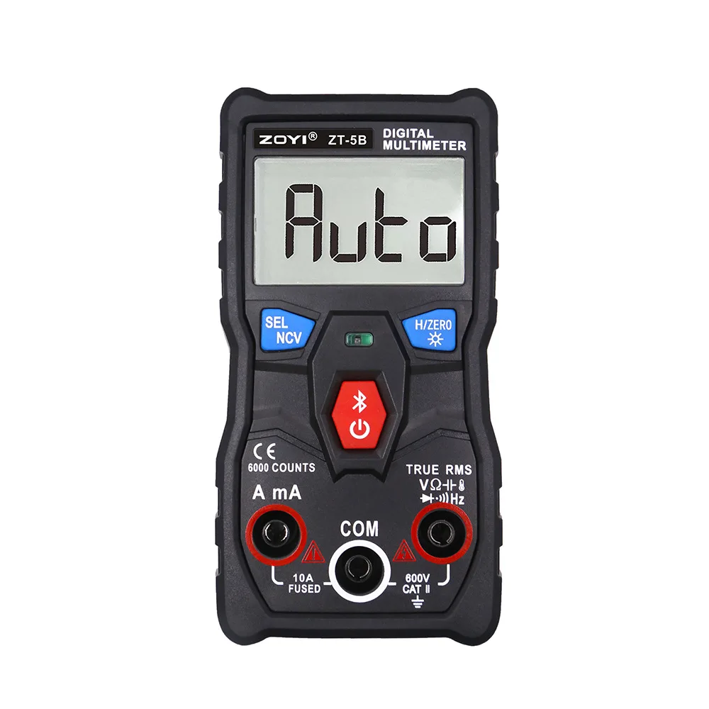 zoyi voltimetro amperimetro mini eletricista medidor bluetooth conectar app digital zt5b tester profissional autorange ac dc 01