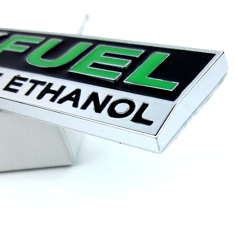 3D Car Sticker FLEX FUEL E85 ETHANOL Car Sticker personalized metal modified car Emblem Accessories For Clean Energy Vehicle Met