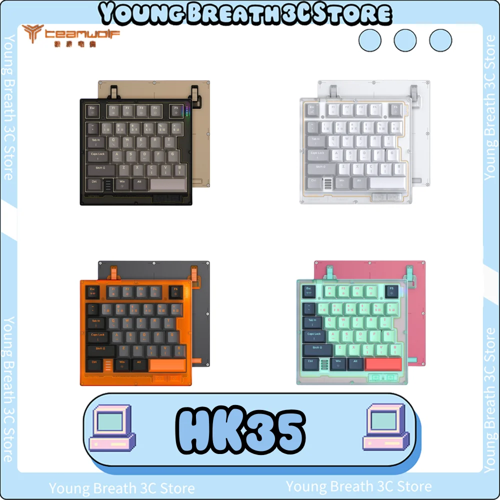 

Teamwalf Hitboy HK35 Magnetic Switch Keyboard Single Hand Wired Keyboard Semi Aluminum 8k Rgb Gamer Keyboard For FPS Valorant