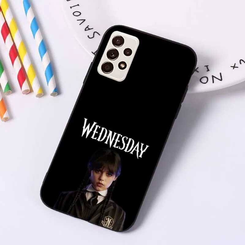 Wednesday Addams Aesthetic Phone Case for Samsung A91 A81 A73 A72 A71 A30S A20 A12 A13 A52 A53 4G 5G Black Cover Funda Shell