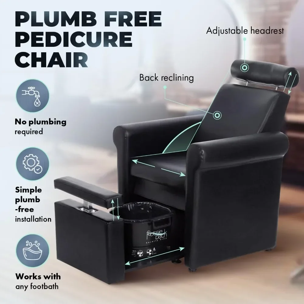 

A Pedicure Chair.Salon & Spa Equipment Mona Lisa Plumb Free Pedicure Chair - No Plumbing, Adjustable, Portable, Removable