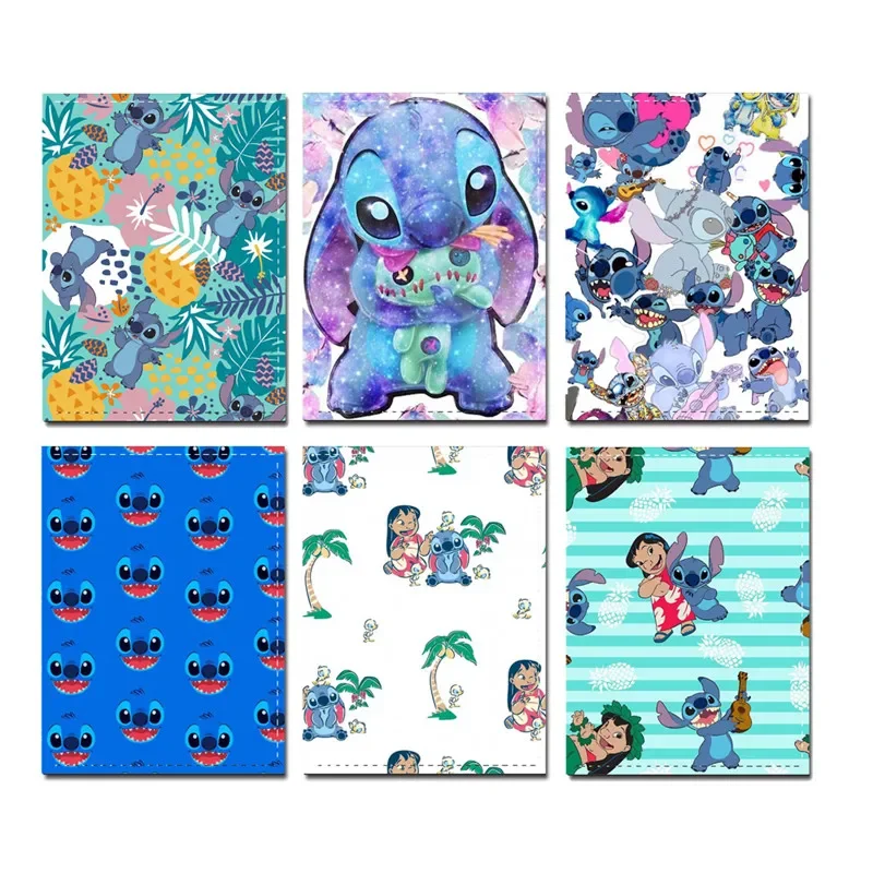 Disney Lilo and Stitch Possport Cover Cartoon Anime PU Outdoor Travel Passport Case for Women Men Document ID Card Holder Unisex