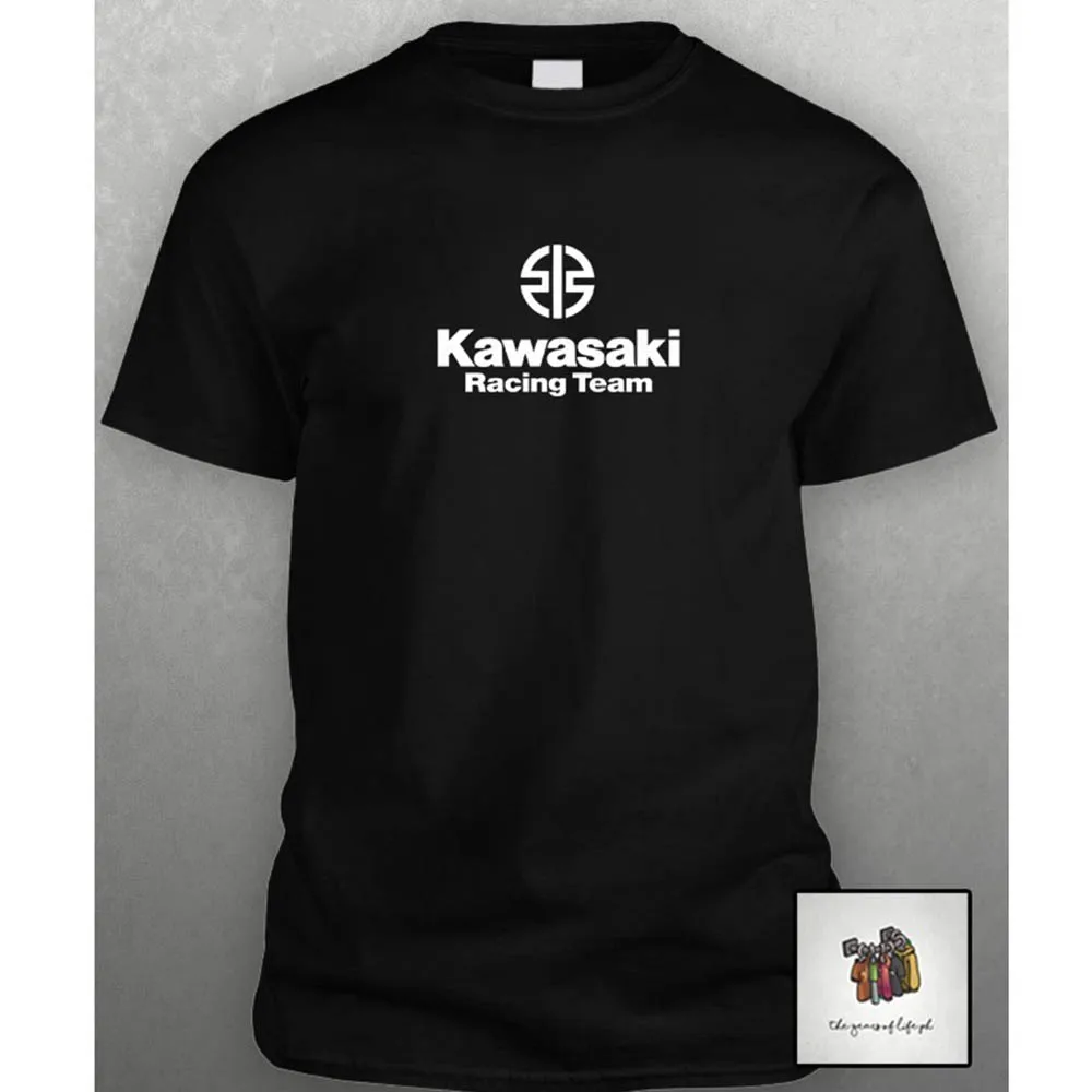 2024 Summer Kawasaki Motorcycle Sports Outdoor Off road Competition Fans Men\'s Motorcycle Racing Cotton T-shirt