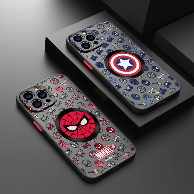 مارفل بطل شعار كول فوندا كابا ل Redmi ملاحظة 14 13 12 11 10 9 8 7 5 4 برو زائد POCO C40 متجمد شفافة جراب هاتف #2