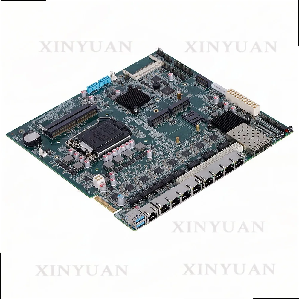 H110 motherboard with fiber optic LAN, 1*PCI-E slot, ATX power, Skylake I3 6100U server board