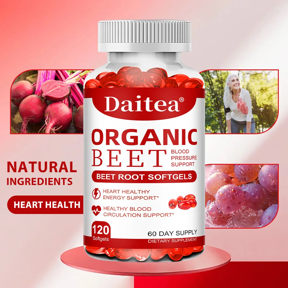 

Organic Beetroot — 1000 мг, поддержка энергии и выносливости, поддерживает здоровье сердца, способствует пищеварительной здоровью и повышает иммунитет.
