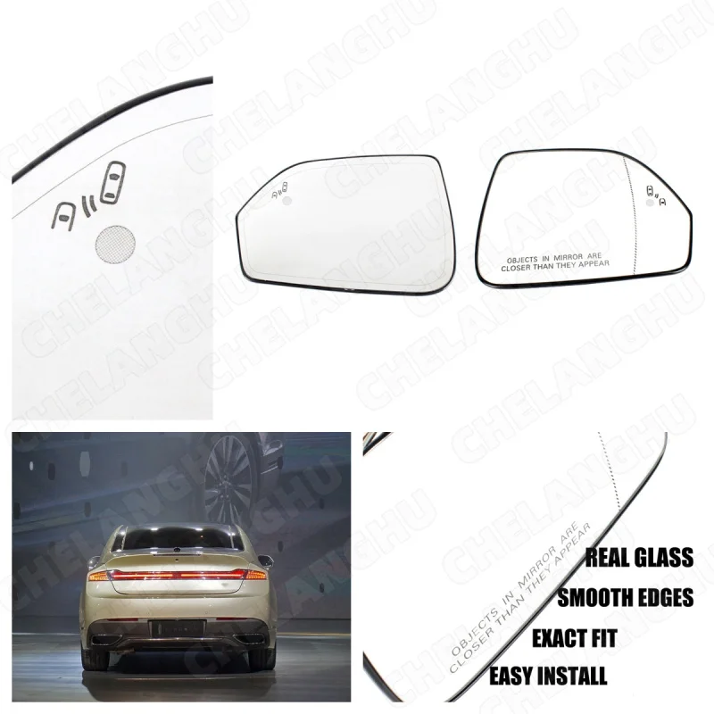 

Rearview Side Mirror Lens For Lincoln MKZ US Version 2013 2014 2015 2016 2017 2018 2019 2020 Rearview With Blind Spot