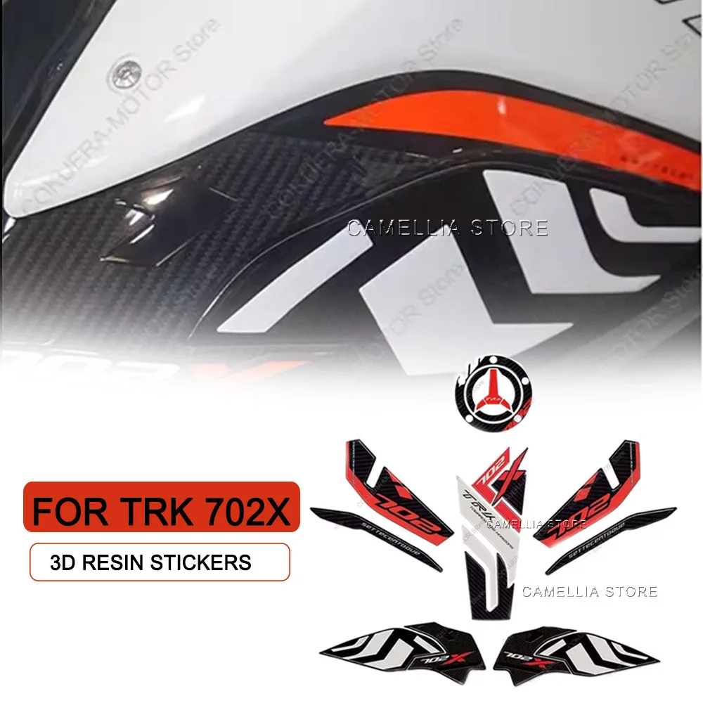 

for Benelli TRK 702X TRK 702 X 2023 Motorcycle Protection Sticker 3D Epoxy Resin Waterproof Fuel Tank Pad Sticker