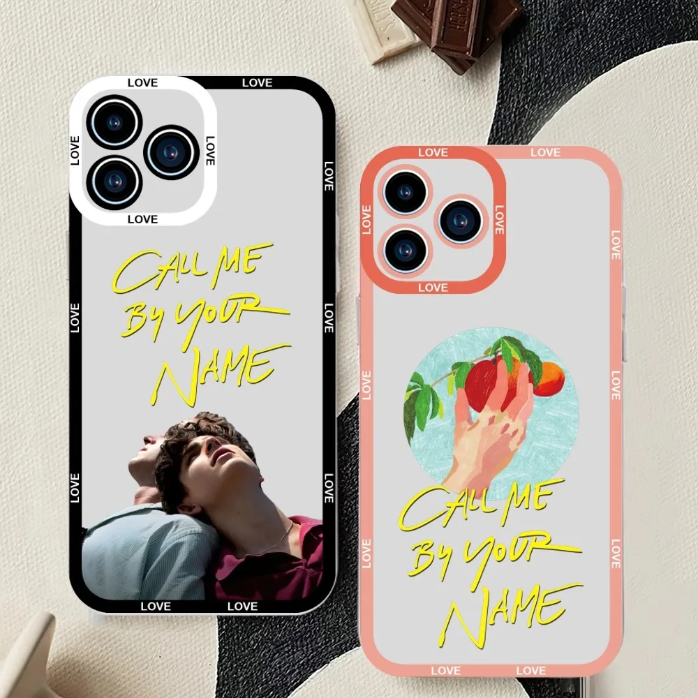 Call Me by Your Name Movie Phone Case For iPhone 11 12 Mini 13 14 15Pro Max Transparent Shell