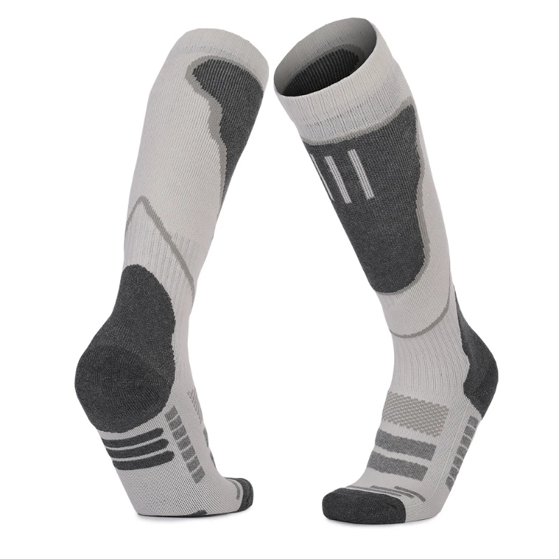 Calcetines altos de invierno para hombre, para exteriores, senderismo, esquí, ciclismo, cálidos, antideslizantes, resistentes al desgaste, el fútbol no es apretado