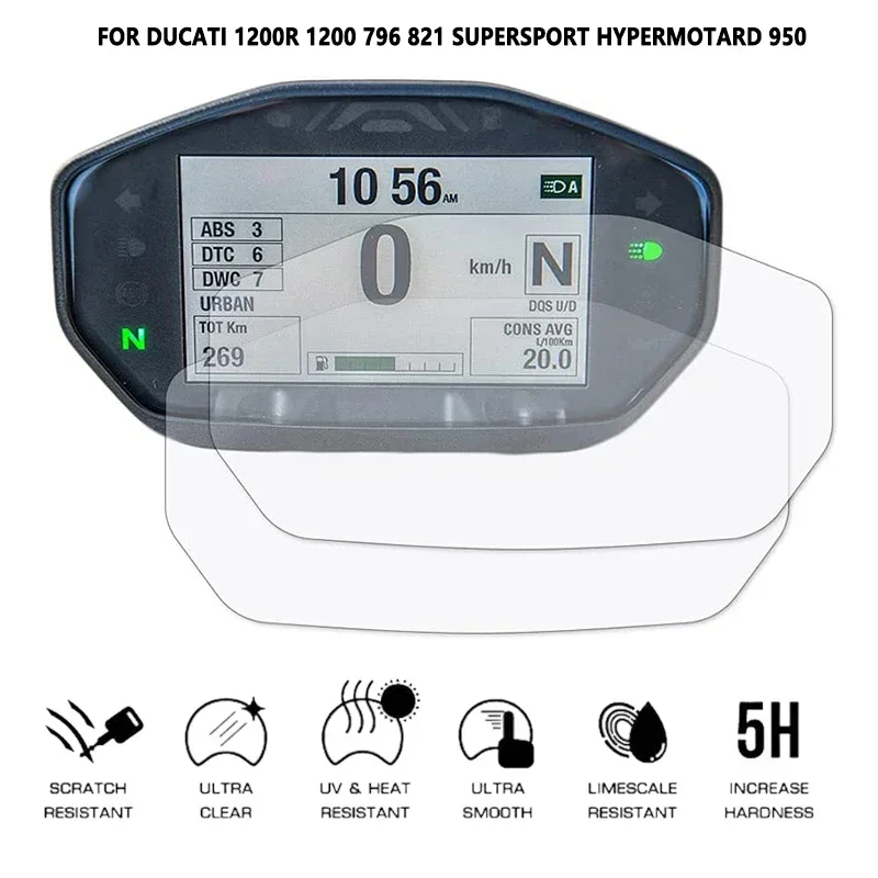 

Защитная пленка от царапин на мотоцикл, протектор экрана для DUCATI 1200R 1200 796 821 SUPERSPORT HYPERMOTARD 950, аксессуары