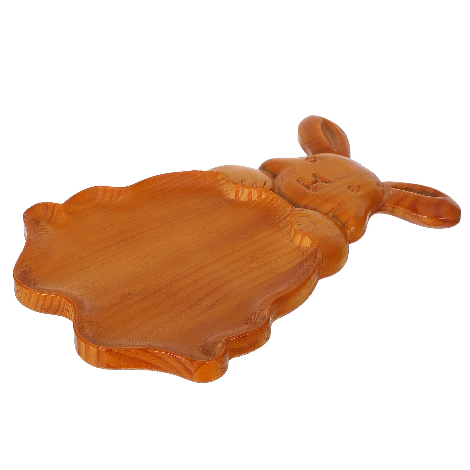 

Adorable Bunny Shaped Wooden Tray for 's Meals Snacks Serving Platter Easter Holiday Dessert Fruit Cheese Board Spring