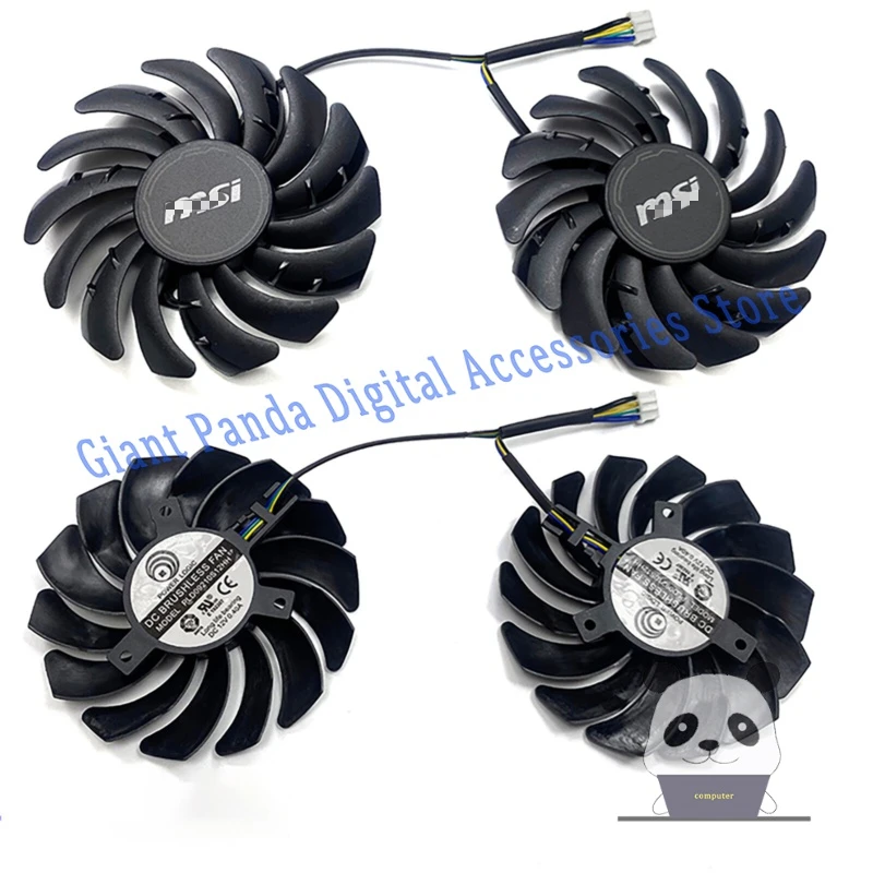 2pcs Cooling Fan Video Graphics Card for MSI RX5500XT 8GB MECH OC Graphics Card