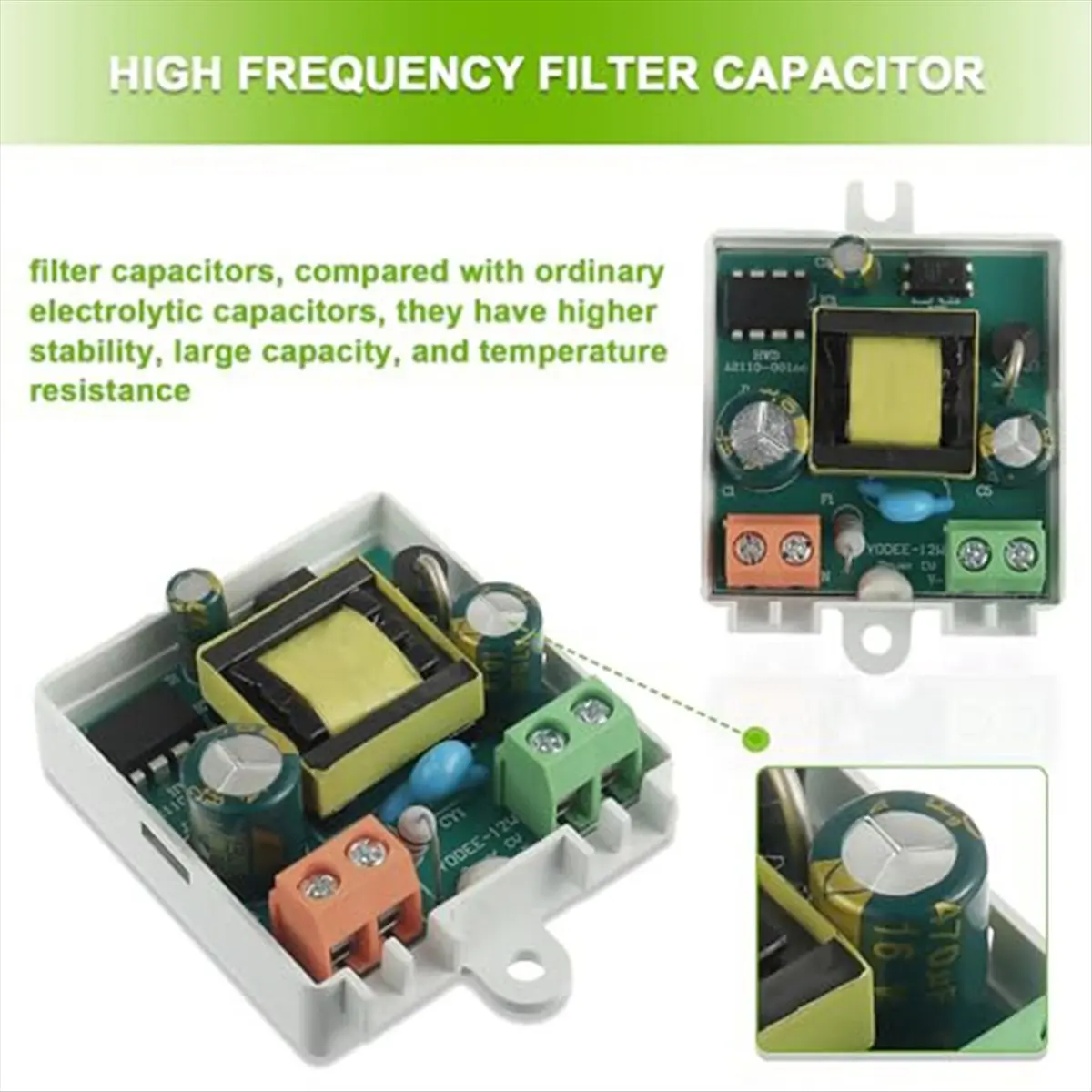【Power Supply】 12 V/DC 10W LED Transformer LED Transformer for 12 V LED Lights and Stripe No Minimum Load Requirements