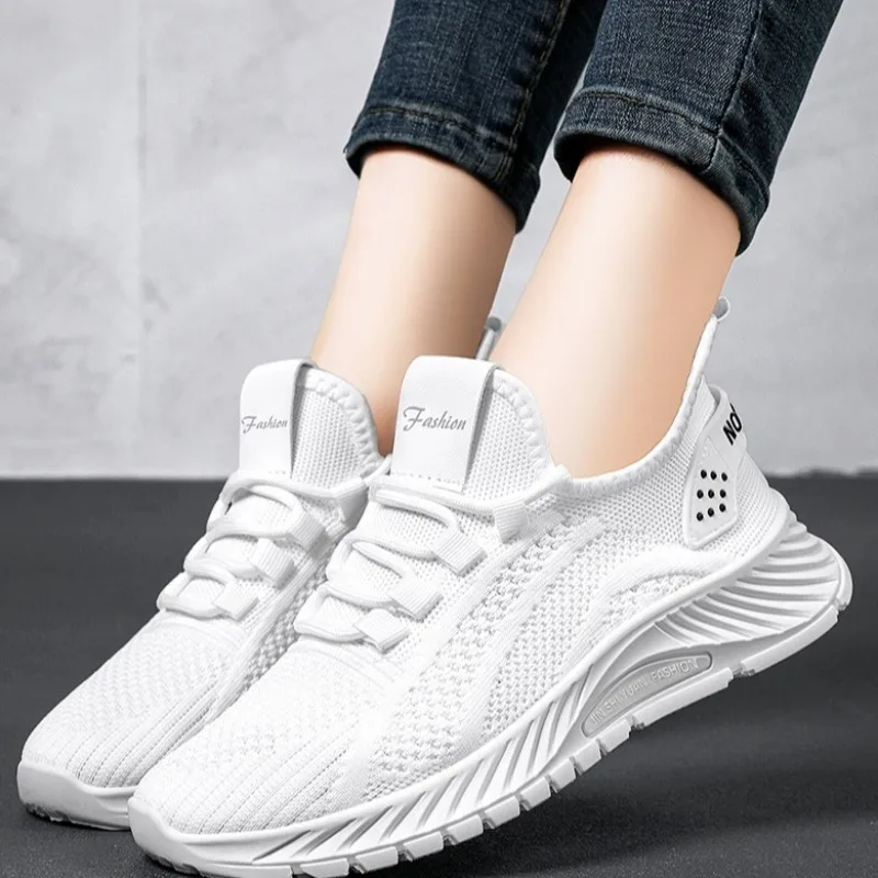 

Women Sneakers Off White Shoes Summer New Breathable Women Shoes Anti Slip Wear-resistant Platform Sneakers Zapatillas De Mujer