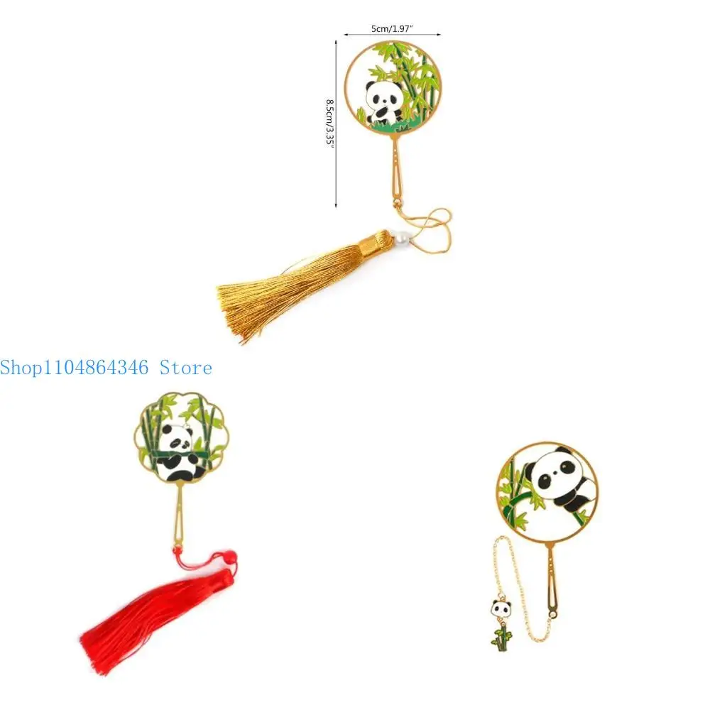 

5asd Panda Book Page Holder Chinese Metal Bookmarks School Office Stationery Supplies Gifts