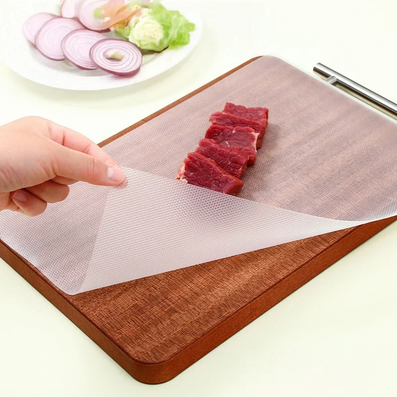 1Box Disposable Cutting Coard Mat Portable Kitchen Chopping Board Pad With Cutting Sliding Knife Disposable Chopping Board Paper