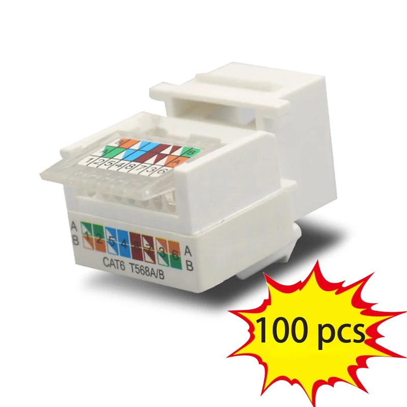 100-pcs-cat6-rj45-keystone-modules-jack-connector-lan-cat6-gigabit-ethernet-coupler-plug-standard-t568a-b-slot