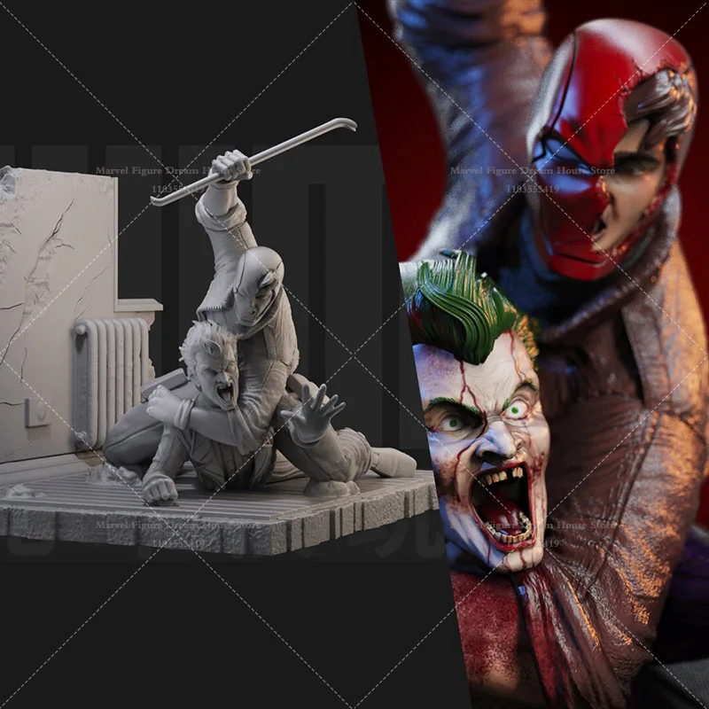 1/24 1/18 1/12 Scale DC Insidious Joker Painful Red Hood Battle Grudges Scene DIY Self-assembled GK 3D Resin Un-panited Doll